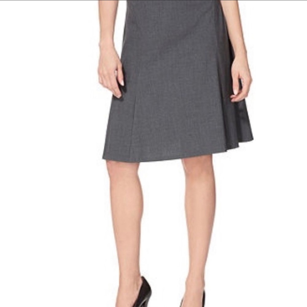 Calvin Klein Sz 2P Charcoal A-line, Fit and Flare Flippy Skirt